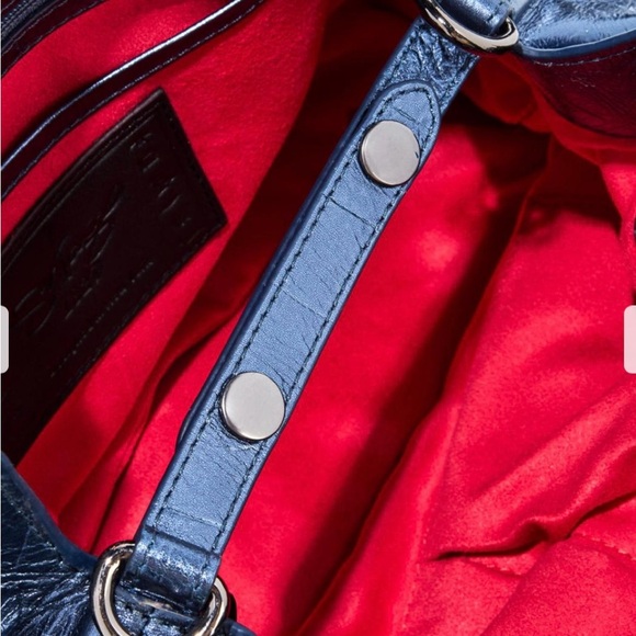 Sharif Legacy Croco Embossed Setosa Leather City Satchel - Picture 8 of 13